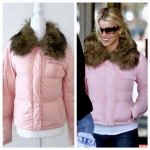 Juicy Couture ASO Jessica Simpson Puffer Jacket Y2K Vintage EUC Small